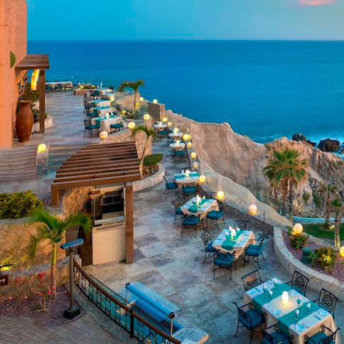 Dining at Hacienda Encantada with outstanding Ocean View
